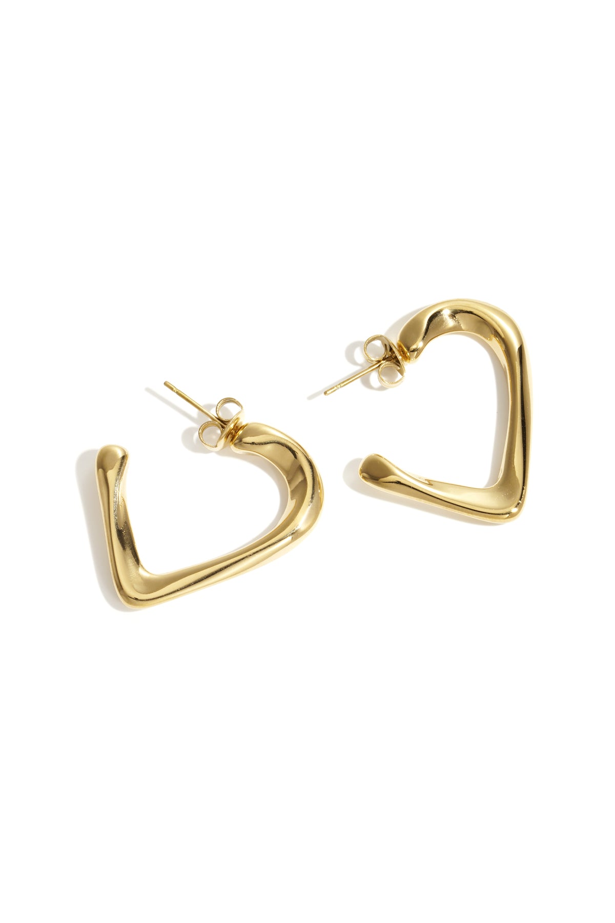 Lumé Simple Heart Hoop Earrings - Timeless Elegance