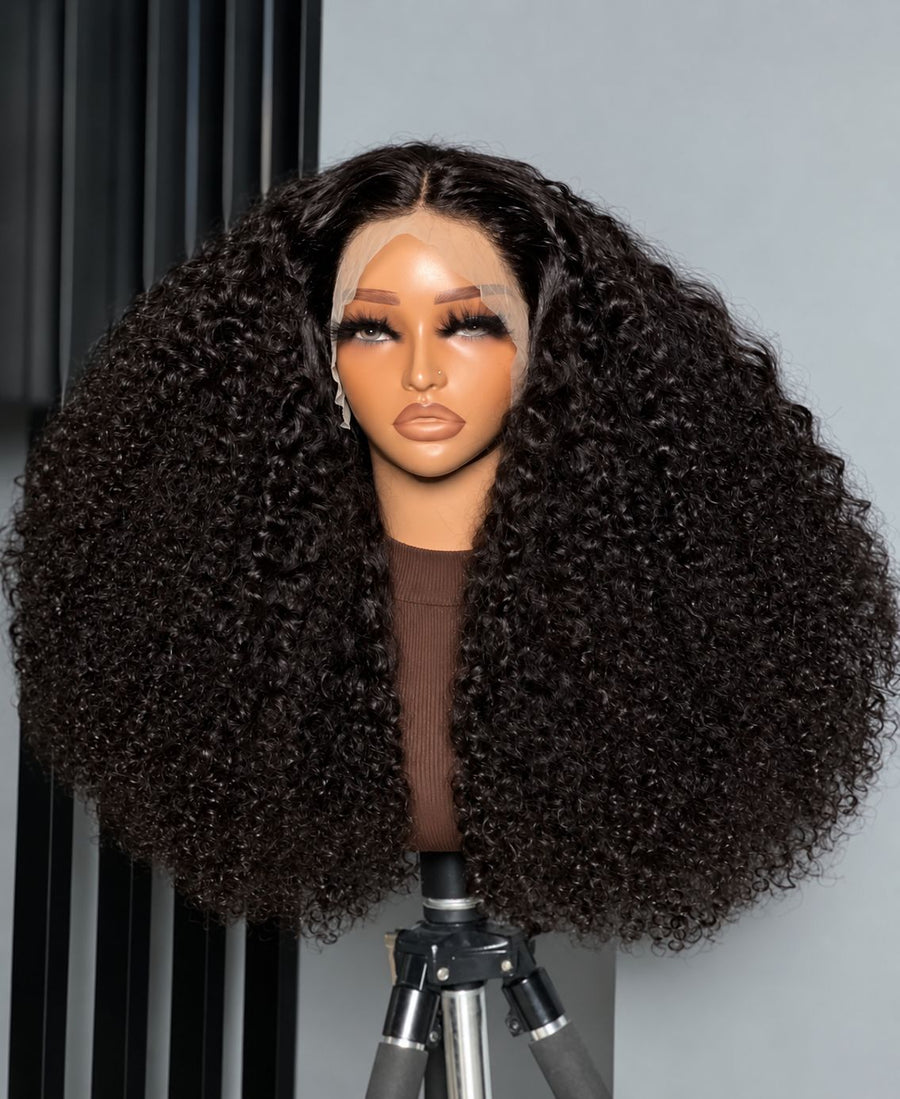 22” Luxury Curly 13x4 Lace Frontal Human Hair Wig – 310g
