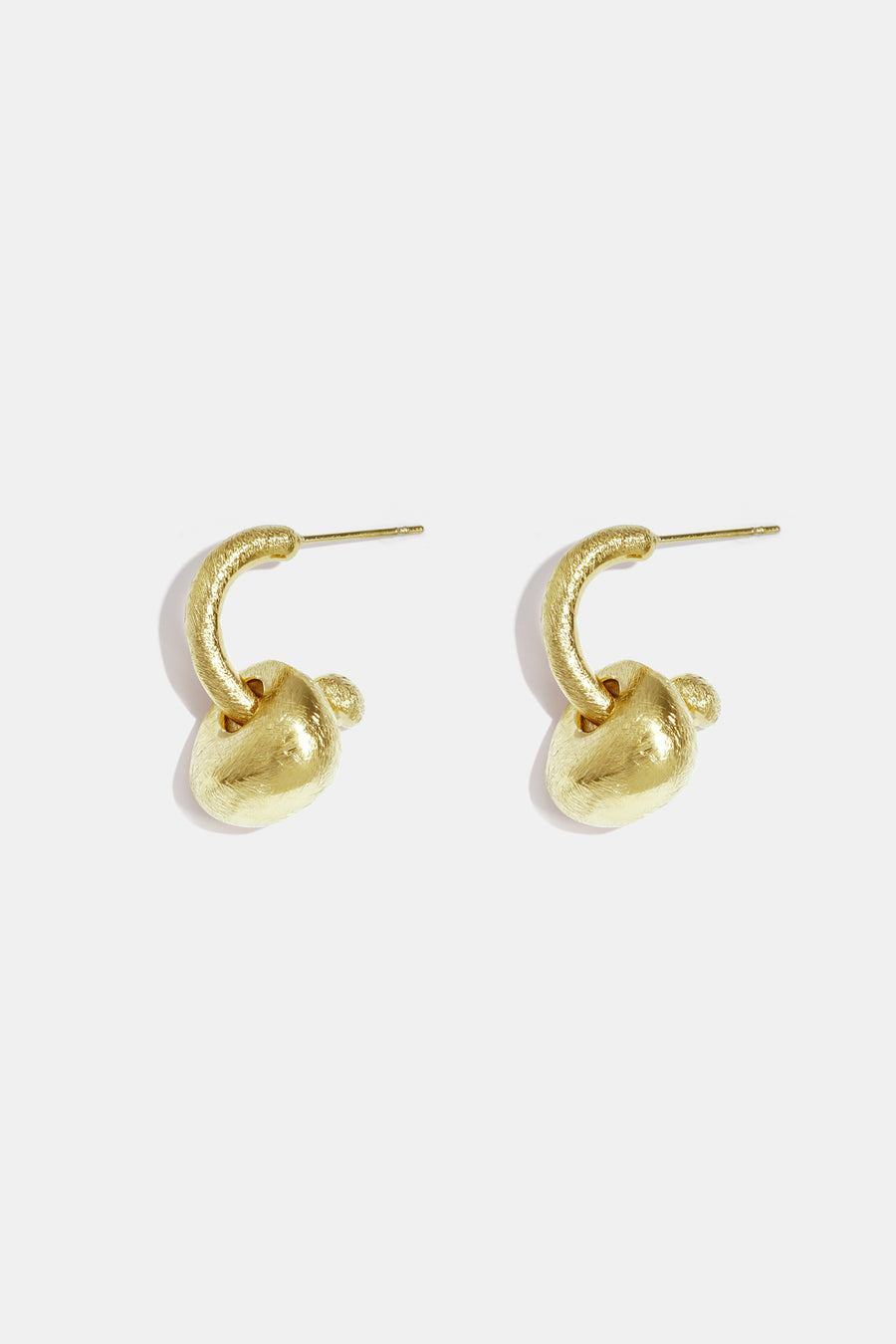 Sculptural drop earrings with a matte finish